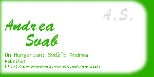 andrea svab business card